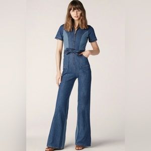 Blue Denim flared jumpsuit (70s look)